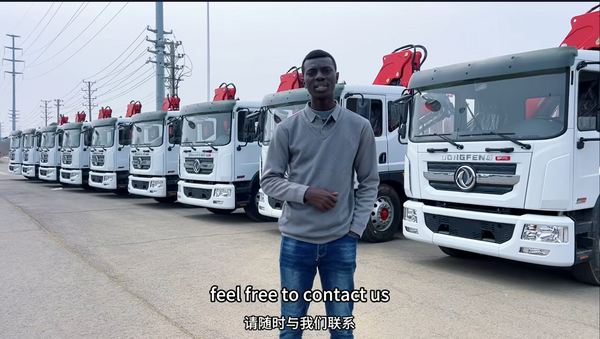 Ready to Ship! 10 Units Dongfeng 4×2 Truck Mounted Cranes to Asaba, Nigeria