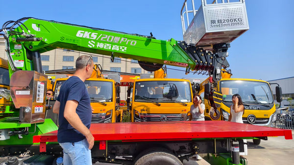 Foreign Clients Visit Our Factory to Inspect Customizable Aerial Work Vehicles