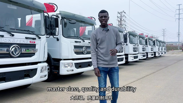 10 Units Dongfeng 4×2 Folding Boom Crane Trucks Ready for Shipment to Asaba, Nigeria | Showcasing Our Strong Manufacturing Strength