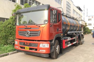 شاحنة صهريج Dongfeng Huashen T5 بقوة 220 حصان وسعة 15.5 متر مكعب لنقل المواد المسببة للتآكل