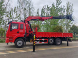 Бортовой автомобиль DongFeng с краном-манипулятором и грейфером продается