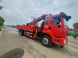 Бортовой автомобиль DongFeng с краном-манипулятором и грейфером продается