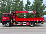 HOWO 4x2LHD Truck| City Crane Truck | 8-Ton 5-Section Boom | MAN Tech 290HP | 5.9m Cargo Box