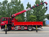 HOWO 4x2LHD Truck| City Crane Truck | 8-Ton 5-Section Boom | MAN Tech 290HP | 5.9m Cargo Box