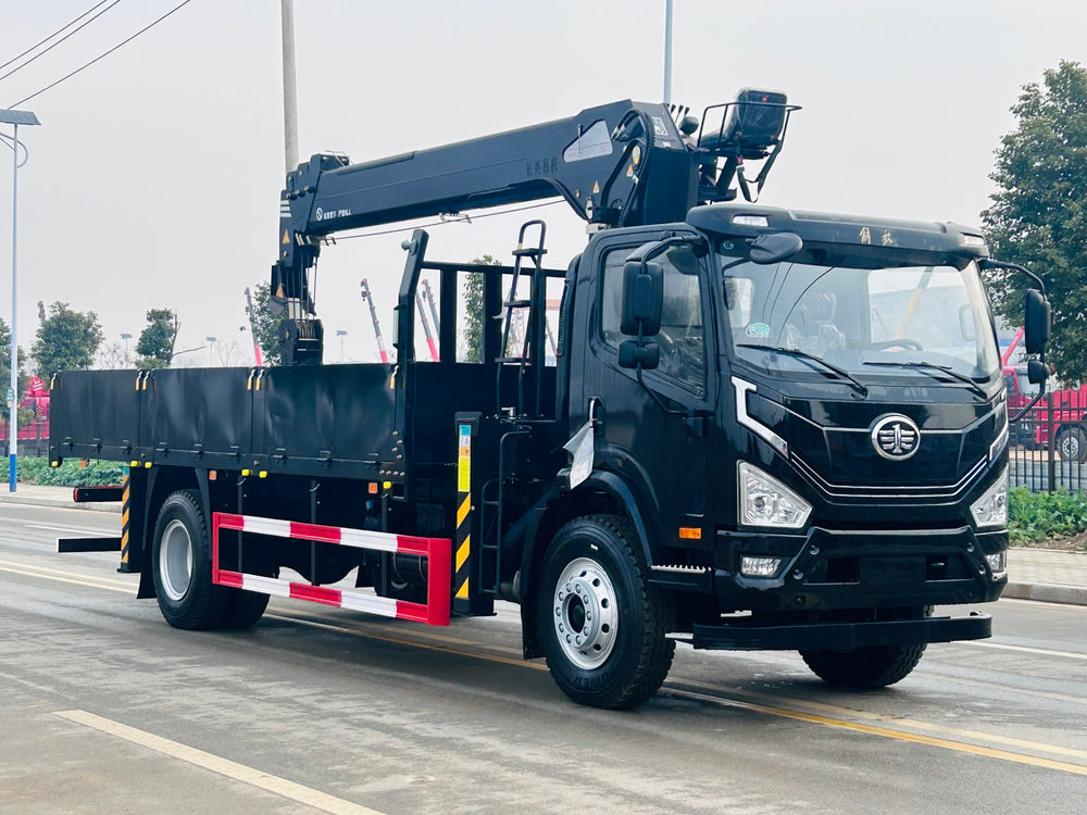 Custom FAW LHD4x2 Crane Truck | 8-10 Ton SANY/Changxing Boom | Mountain Edition 220HP