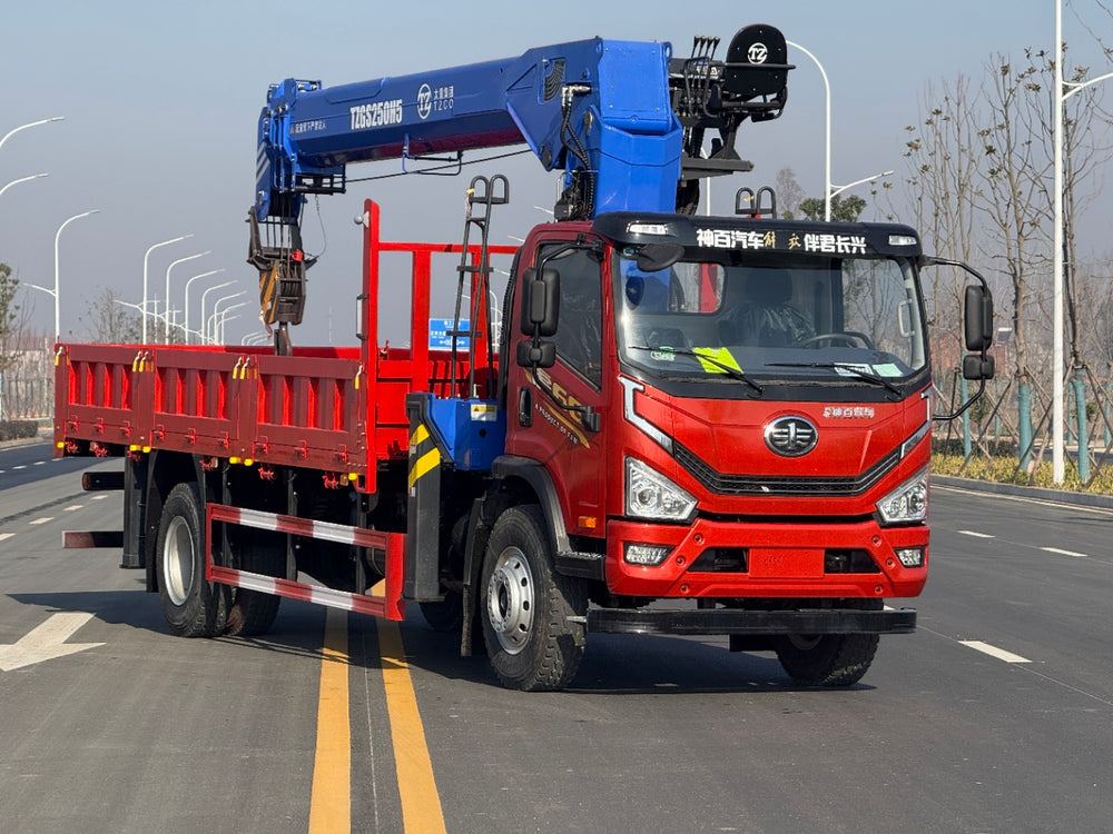 Custom FAW LHD4x2 Crane Truck | 8-10 Ton SANY/Changxing Boom | Mountain Edition 220HP