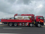 HOWO TX 8x4 350HP Crane Truck with Changxing 14-Ton 5-Section Straight Boom Crane