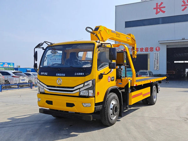 Эвакуатор Dongfeng 4х2 с телескопическим краном 5Т продается