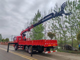 Бортовой автомобиль DongFeng с краном-манипулятором и грейфером продается